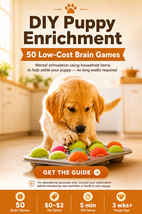 DIY Puppy Enrichment: 50 Low-Cost Brain Games